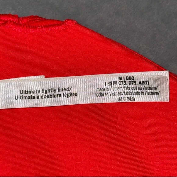 Victoria’s Secret PINK Ultimate Lightly Lined Sports Bra Size Medium Red - Picture 8 of 8